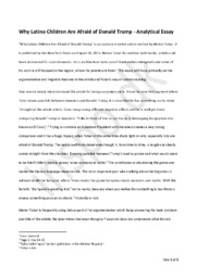 Why Latino Children Are Afraid of Donald Trump