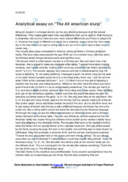 The All american slurp | Analytical essay | Lensey Namioka