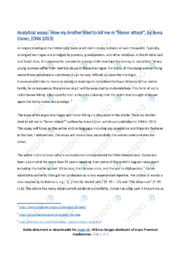 Honor Attack | Noter Analyse | Anna Coren