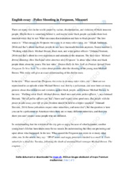 Police Shooting in Ferguson Missouri | Essay