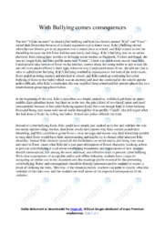 With Bullying comes consequences | Opgave