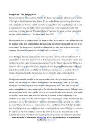 The Boogeyman | Analytical essay