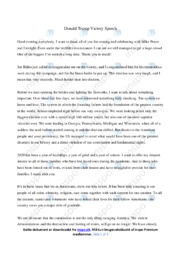 Victory Speech | Analyse | Donald Trump