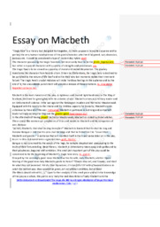 Macbeth | Engelsk Essay
