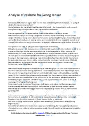 Reklame | Analyse | Georg Jensen