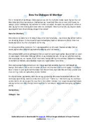 Brev fra Oldingen til Werther | Noter Dansk