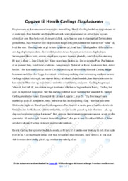 Eksplosionen | Analyse | Henrik Cavling