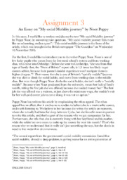 Essay on ”My social Mobility journey” by Noor Poppy