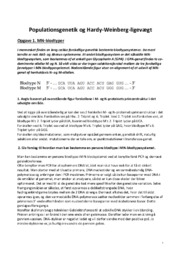 Populationsgenetik og Hardy-Weinberg-ligevægt | Biologi