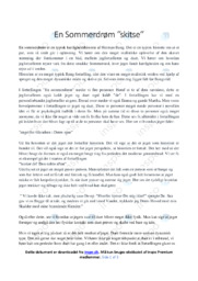 En Sommerdrøm  | Analyse