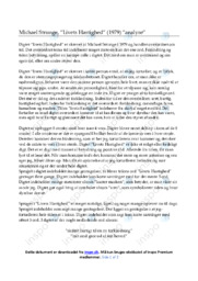 Livets Hastighed | Analyse | Michael Strunge