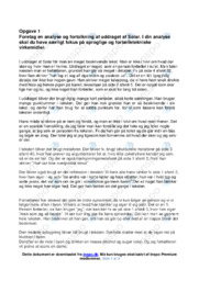Solar | Analyse og fortolkning