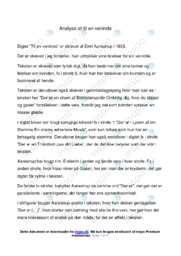 Til en veninde | Analyse