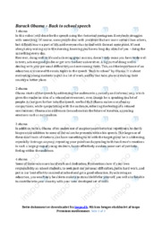 Barack Obama | Back to school speech