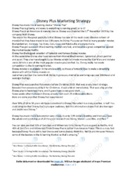 Disney Plus | Marketing Strategy