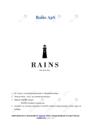 Rains ApS | Analyse