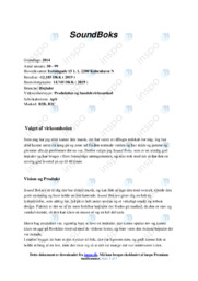 SoundBoks | Noter Afsætning Case