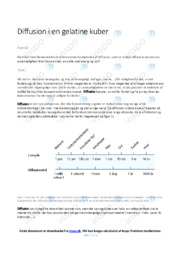 Diffusion i gelatine kuber | Rapport | Biologi