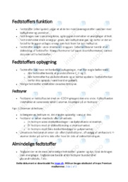 Fedtstoffer | Noter i Biologi