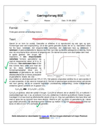 Gæringsforsøg | Biologi noter
