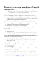 Ejendomsrettens overgang og ejendomsforbehold | Noter