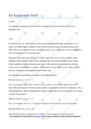 En hoppende bold | Analyse