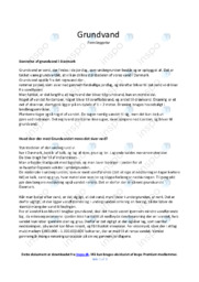 Grundvand | Opgave