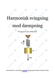 Harmonisk svingning med dæmpning | Analyse
