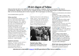 10-års dagen af Selma | Opgave