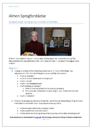 Sprogforståelse | Opgave