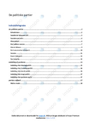 De Politiske Partier | Noter Samfundsfag
