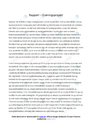 Træningsprojekt | Rapport