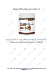 Bodylabs parametermix | Analyse