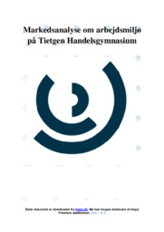 Arbejdsmiljø på Tietgen | Analyse