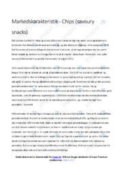 Chips savoury snacks | Noter til afsætning | Over 2 sider