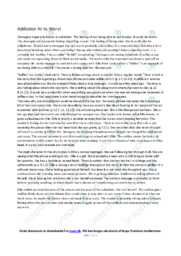 Addiction At Its Worst | Essay