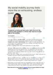 Socially mobile | Essay