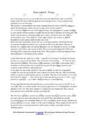 Gun control | Noter i Engelsk | Over 1 side