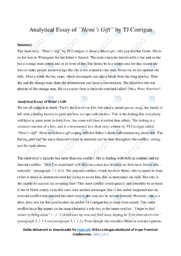 Hemis Gift | Analytical essay