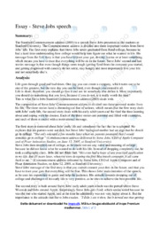Steve Jobs speech | Essay