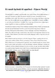 Et sundt forhold til sundhed | Dansk | Aflevering