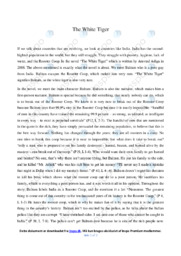 The White Tiger | Opgave