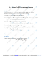 Kursusarbejde om svage syrer | Kemi