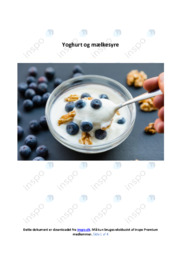 Yoghurt og mælkesyre | NV