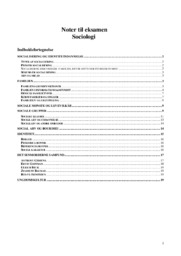 Sociologi eksamen noter | 21 sider | Samfundsfag