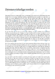 Dyrenes virkelige verden | Analyse