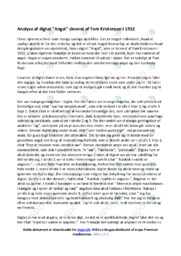 Digtet Angst | Dansk | Analyse