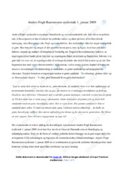 Anders Fogh Nytårstale | Analyse