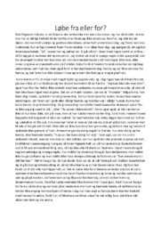 Løbe fra eller for? | Dansk