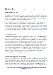 At analysere en tale | Noter Dansk